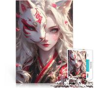 Puzzle 2000 pièces pour Adolescents Fille masquée Sakura Fox Jouets de Jeu pour Cadeau Familial Idées Cadeaux 70x100cm