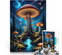 Puzzle 2000 pièces pour Adolescents Forêt de Champignons Lumineux Assemblage du modèle Convient pour la décoration de Bureau 70x100cm
