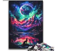 Puzzle 2000 pièces pour Adolescents Fox Under The Planet Staycation Kill Time avec pièces entièrement emboîtables de Formes aléatoires 70x100cm