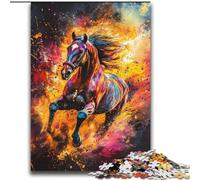 Puzzle 2000 pièces pour Adolescents Graffiti Cheval Aide Le Cerveau à exercer Jouets addictifs pour cultiver la Patience Décoration Parfaite 70x100cm