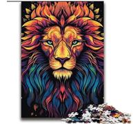 Puzzle 2000 pièces pour Adolescents, Graffiti coloré, Lion, Casse-tête, décoration Murale, Cadeaux d'anniversaire et de Noël Uniques, 70x100cm