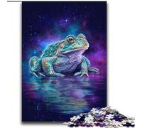 Puzzle 2000 pièces pour Adolescents Grenouille psychédélique, Jouets de Divertissement Familial avec Affiche et fiche de Questions-réponses Assorties 70x100cm
