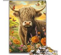 Puzzle 2000 pièces pour Adolescents Highland Cow Staycation Kill Time avec pièces entièrement emboîtables de Formes aléatoires 70x100cm