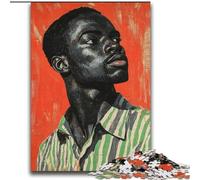 Puzzle 2000 pièces pour Adolescents Homme Africain Difficile à compléter mais Amusant et Humoristique avec Affiche et Feuille de Questions correspondantes 70x100cm