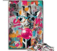 Puzzle 2000 pièces pour Adolescents, Jeu éducatif Familial avec Graffiti Girafe, idéal comme Cadeau pour Toute la Famille 14 Ans et Plus 70x100cm