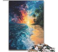 Puzzle 2000 pièces pour Adolescents, Jeu Familial de Plage de Glace et de feu, Anti-Stress, défi Difficile, Cadeaux du Père Noël Secret, 70x100cm