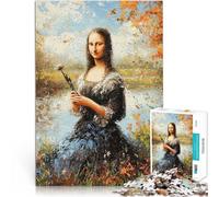 Puzzle 2000 pièces pour Adolescents La Joconde d'inspiration impressionniste Jeu Stimulant Cadeau pour Les Anniversaires 70x100cm