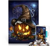 Puzzle 2000 pièces pour Adolescents Lanterne Jack O'Lantern d'halloween Casse-tête Car C'est Un pour Toute la Famille 70x100cm