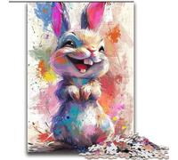 Puzzle 2000 pièces pour Adolescents Lapin Souriant et Mignon, à partir de 14 Ans Jeu de réflexion idéal pour Adultes et Adolescents 70x100cm