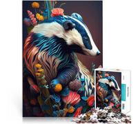 Puzzle 2000 pièces pour Adolescents Le Blaireau Prudent Jouets de Jeu pour Cadeau Familial Anniversaire et Cadeaux Uniques 70x100cm
