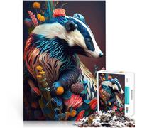 Puzzle 2000 pièces pour Adolescents Le Blaireau Prudent Jouets de Jeu pour Cadeau Familial Anniversaire et Cadeaux Uniques 70x100cm