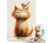 Puzzle 2000 pièces pour Adolescents Le Chat et l'oiseau Entraînez Votre Cerveau et Vos Mains Une œuvre d'art 70x100cm
