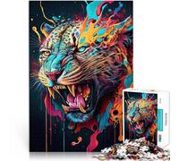 Puzzle 2000 pièces pour Adolescents Le mystérieux léopard Défi Difficile pour soulager Le Stress Super Cadeau 70x100cm