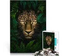 Puzzle 2000 pièces pour Adolescents Léopard d'Afrique dans la Jungle Impossible avec des pièces de Formes aléatoires entièrement imbriquées 70x100cm