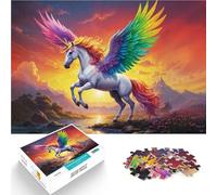 Puzzle 2000 pièces pour Adolescents Licorne Arc-en-Ciel Séjour Anti-Stress pour Tuer Le Temps Une œuvre d'art 70x100cm