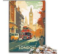 Puzzle 2000 pièces pour Adolescents Londres City, pour Les 14 Ans et Plus pour Un Jeu éducatif défi Jouet Cadeau pour Les Anniversaires 70x100cm