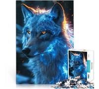 Puzzle 2000 pièces pour Adolescents Loup Blanc Entraînez Votre Cerveau et Vos Mains avec Affiche et Feuille de Questions correspondantes 70x100cm