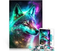 Puzzle 2000 pièces pour Adolescents Loup Mystique de la nébuleuse Jeu Stimulant et Jeu Familial Œuvre d'art 70x100cm