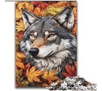 Puzzle 2000 pièces pour Adolescents Loups et Feuilles mortes Jouets éducatifs Décoration intérieure Unique et Cadeaux pour Les 14 Ans et Plus 70x100cm