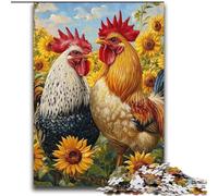 Puzzle 2000 pièces pour Adolescents, Motif Coq, Tournesol, Jouet éducatif et décompressant, idéal comme Cadeau, 70x100cm