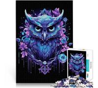 Puzzle 2000 pièces pour Adolescents Oiseau Hibou Coloré Défi Difficile pour soulager Le Stress décoration Murale 70x100cm