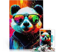 Puzzle 2000 pièces pour Adolescents Panda Popart Animal Jouets de Jeu pour Cadeau Familial Cadeaux pour Les Amis et la Famille 70x100cm