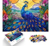 Puzzle 2000 pièces pour Adolescents Paon coloré Abstrait Défi Difficile pour soulager Le Stress Idées Cadeaux 70x100cm