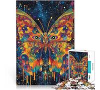 Puzzle 2000 pièces pour Adolescents Papillon psychédélique Jouets de Divertissement Familial décoration Murale 70x100cm