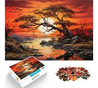 Puzzle 2000 pièces pour Adolescents Paysage au Coucher du Soleil Assemblage du modèle Car C'est Un pour Toute la Famille 70x100cm