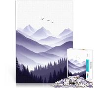 Puzzle 2000 pièces pour Adolescents Paysage de Montagne Pourpre Analyse et logique est idéal comme Cadeau pour Toute la Famille 70x100cm