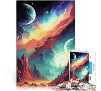 Puzzle 2000 pièces pour Adolescents Paysage Fantastique Spatial Difficile Difficile Liste de souhaits avec Le Père Noël 70x100cm