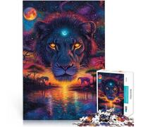 Puzzle 2000 pièces pour Adolescents Peinture Couleur Lion Entraînez Votre Cerveau et Vos Mains Une œuvre d'art 70x100cm