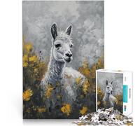 Puzzle 2000 pièces pour Adolescents Peinture d'alpaga Blanc Défi Difficile pour soulager Le Stress Décoration Parfaite 70x100cm