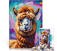 Puzzle 2000 pièces pour Adolescents Peinture d'alpaga Souriant Jouets de Jeu pour Cadeau Familial Super Cadeau 70x100cm