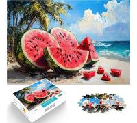 Puzzle 2000 pièces pour Adolescents Peinture de Plage de pastèque Jouet éducatif Anti-Stress Jeu de défi Unique 70x100cm