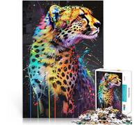 Puzzle 2000 pièces pour Adolescents Peinture Pop Art de guépard Jeu intellectuel Jouet est idéal comme Cadeau pour Toute la Famille 70x100cm
