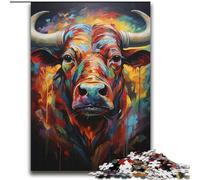 Puzzle 2000 pièces pour Adolescents, peintures de Vaches colorées, Jeu de réflexion, décoration Murale, Cadeaux d'anniversaire et de Noël Uniques, 70x100cm