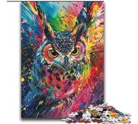 Puzzle 2000 pièces pour Adolescents, peintures Hibou coloré, Jouet éducatif décompressant, décoration Parfaite, 70x100cm