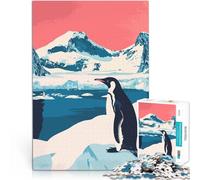 Puzzle 2000 pièces pour Adolescents Pingouin Mignon en Antarctique Art Minimaliste Défi Difficile Cadeau Amusant 70x100cm