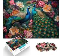 Puzzle 2000 pièces pour Adolescents Plume de Paon Jouet éducatif intellectuel décompressant pour la décoration intérieure 70x100cm
