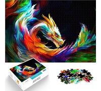 Puzzle 2000 pièces pour Adolescents Plume d'encre colorée de Dragon Casse-tête Décoration Murale, Cadeaux Uniques pour Anniversaire et Noël 70x100cm
