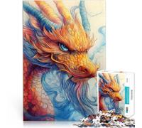 Puzzle 2000 pièces pour Adolescents Portrait de Dragon Chinois Réduction du Stress intéressante Jeu de défi Unique 70x100cm