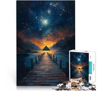 Puzzle 2000 pièces pour Adolescents Pyramide sous Les étoiles Séjour Anti-Stress pour Tuer Le Temps Une œuvre d'art 70x100cm