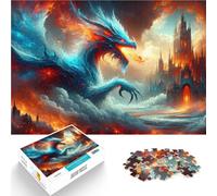 Puzzle 2000 pièces pour Adolescents Quand Le Dragon se met en colère Impossible avec des pièces de Formes aléatoires entièrement imbriquées 70x100cm