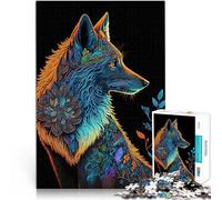 Puzzle 2000 pièces pour Adolescents Renard coloré Défi Difficile pour soulager Le Stress Liste de souhaits avec Le Père Noël 70x100cm