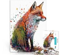 Puzzle 2000 pièces pour Adolescents Renard coloré Séjour Anti-Stress pour Tuer Le Temps Car C'est Un pour Toute la Famille 70x100cm