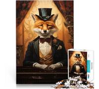 Puzzle 2000 pièces pour Adolescents Renard en Smoking Entraînez Votre Cerveau et Vos Mains Jouets de décoration pour la Maison 70x100cm