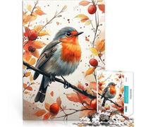 Puzzle 2000 pièces pour Adolescents Robin Bird Séjour Anti-Stress pour Tuer Le Temps Jeu éducatif pour Anniversaire, Noël 70x100cm
