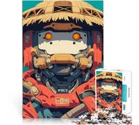 Puzzle 2000 pièces pour Adolescents Robot avec Chapeau de Paille Jouets à Faire soi-même Cadeau d'œuvre d'art 70x100cm