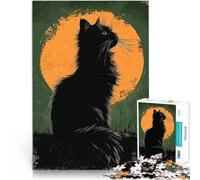Puzzle 2000 pièces pour Adolescents Silhouette de Maine Coon Défi Difficile pour soulager Le Stress Cadeau Amusant 70x100cm